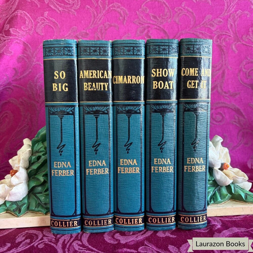 Lovely Vintage Edna Ferber Book Set (5): Show Boat, Cimarron, So Big…